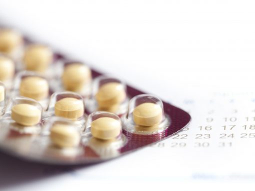 Birth control pills macro with calendar